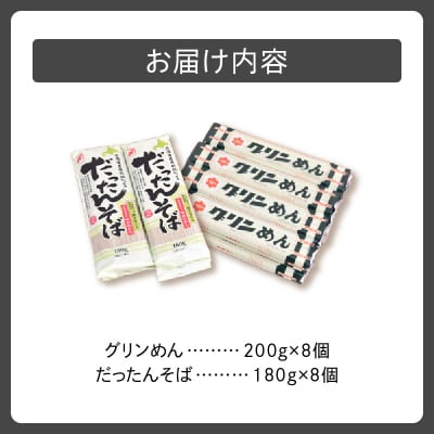 清水の麺 グリンめん&だったんそばセット