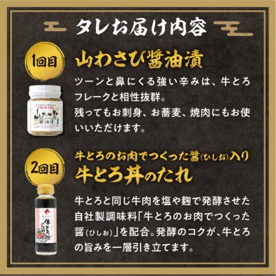 【2回定期便】毎月付属のタレが変わる!?受賞歴多数!牛とろ丼セット140g