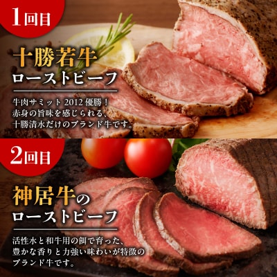 【2回定期便】ローストビーフ食べ比べ定期便