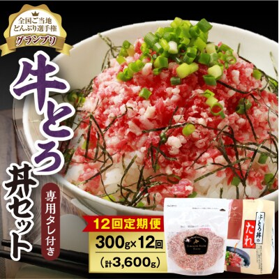 【12回定期便】受賞歴多数!清水町1番人気の牛とろフレーク 300g 専用タレ付き