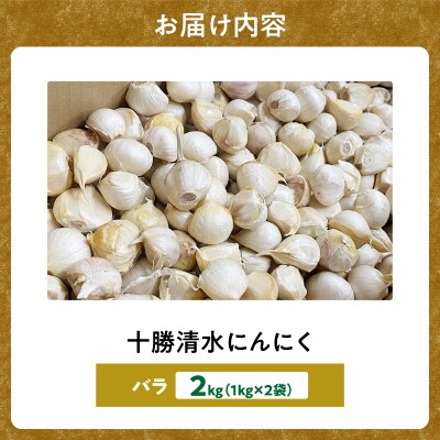 【北海道産】十勝育ちの十勝清水にんにく バラ2kg