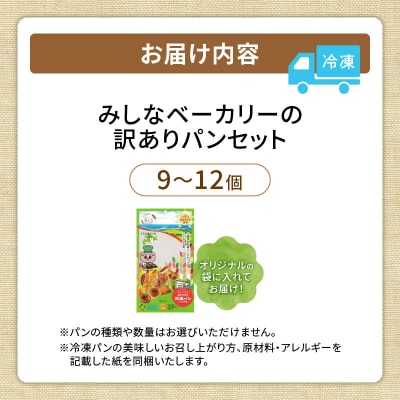 【訳あり】みしなベーカリーの訳ありパンセット　9～12個