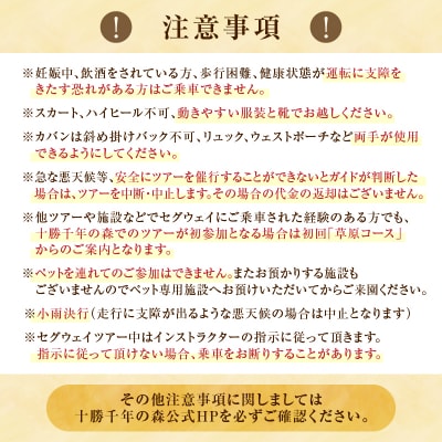 十勝千年の森 入場券+セグウェイツアー券 1名分