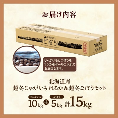 北海道産 越冬じゃがいも10kgと越冬ごぼう5kgセット