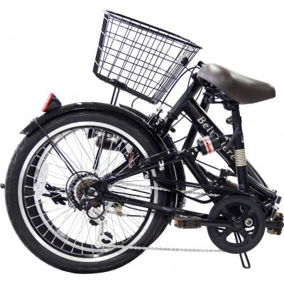 パンクしないオリタタミ自転車20型6段変速リアサス付　ホワイト