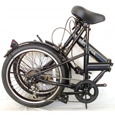 パンクしないオリタタミ自転車6段変速　20型　ブラック
