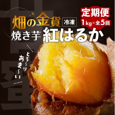 【全5回】【畑の金貨】焼き芋紅はるか1kg 定期便　K181-T01