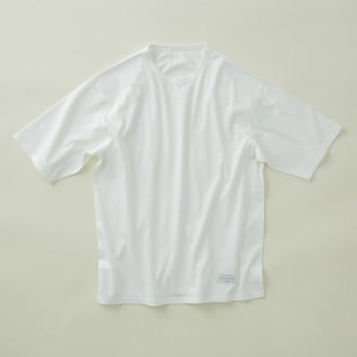 オーガニックコットン　100%　1枚仕立て　Tシャツ　メンズ　L　半袖　白