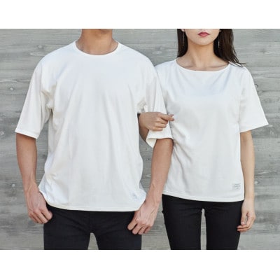 オーガニックコットン　100%　1枚仕立て　Tシャツ　メンズ　L　半袖　白