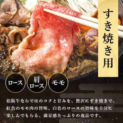 松阪牛 紅白 すき焼き 1kg(ロース・肩ロース・モモ)