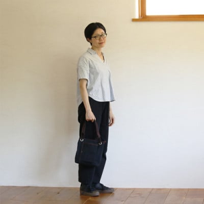 須田帆布　about town tote(インディゴブルー)