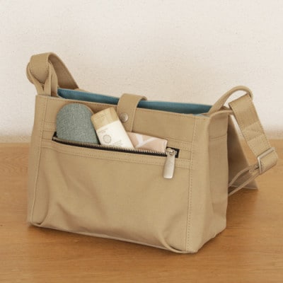 ごきげんショルダー・その2(カーキ×ライトブルー)