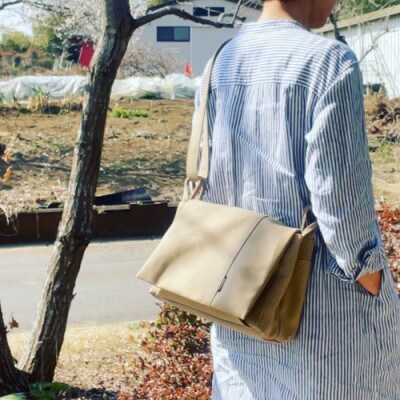 ごきげんショルダー・その2(カーキ×ライトブルー)