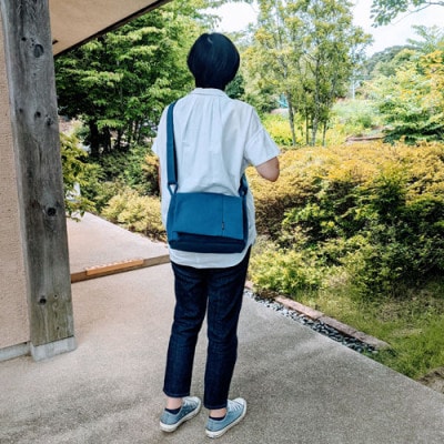 ごきげんショルダー・その2(インディゴブルー×ベージュ)