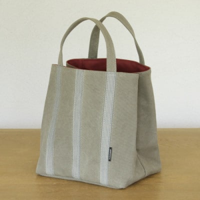 ごきげん・トート S(カーキ×レッド)