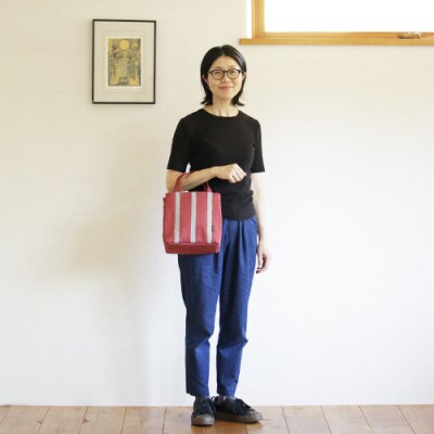 ごきげん・トート S(ライトブルー×オレンジ)