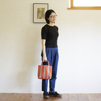 ごきげん・トート S(インディゴブルー×カーキ)