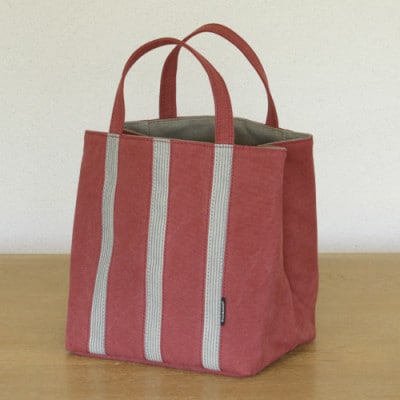 ごきげん・トート S(レッド×カーキ)