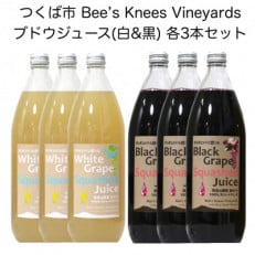 つくば市 筑波山麓産ぶどうジュース6本セット(白&amp;黒 各3本) ビーズニーズヴィンヤー ズ