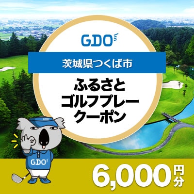 【茨城県つくば市】GDOふるさとゴルフプレークーポン(6,000円分)