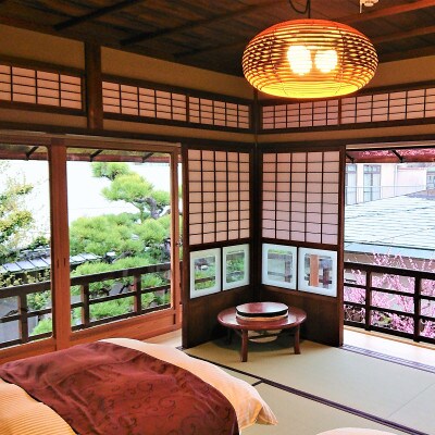 【休日宿泊 お部屋で夕食】フレンチレストランKIYAMURA夕食付き 櫻林亭 1泊2食付きペア宿泊券