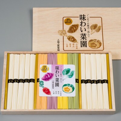 【カラフルな野菜そうめん】味わい菜園　50g×18束