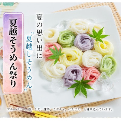 【いろどり7色素麺】三輪　夏越そうめん祭り　40束　(FF-10×5)