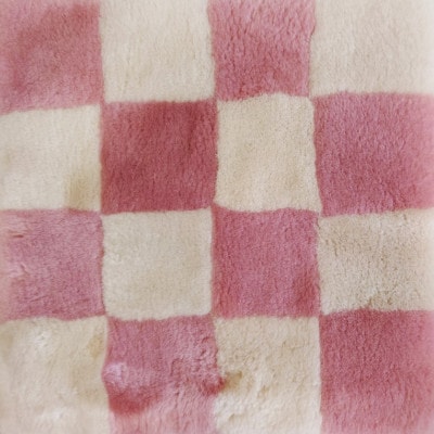 【ピンク】ムートンクッション Sサイズ(40×40cm　毛長:25mm)3枚