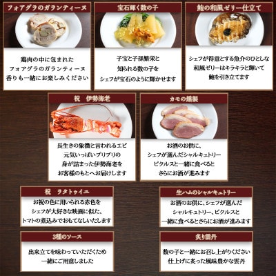 【二段重3人前】豪華海鮮 本格フレンチ 生おせち
