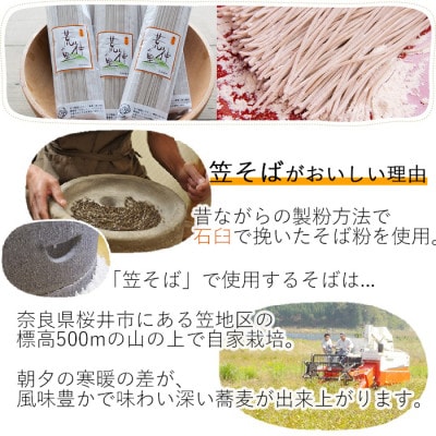 【のどごし格別】笠そば　乾麺詰合わせ(小)