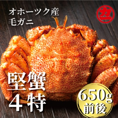 北海道産ボイル毛がに【四特】 大サイズ1尾入り(1尾約650g前後)