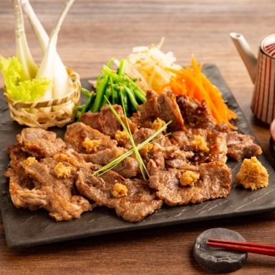 牛中落ちカルビ「秘伝の味付け」600g+山わさび醤油漬付