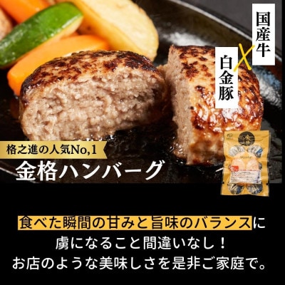 3種の格之進ハンバーグ 120g(各3個)計9個プレミアム 高級 国産 牛肉 白金豚