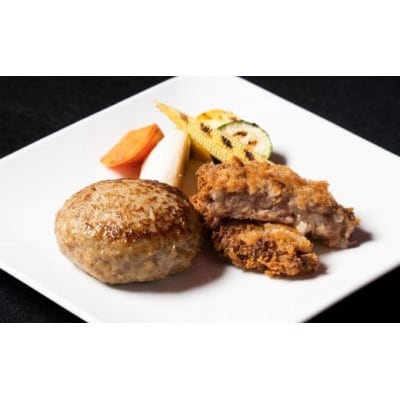 《格之進》惣菜お試しセット 【金格ハンバーグ 120g×2個・メンチカツ 70g×2個】