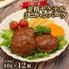《格之進》金格ヤケテル 焼成済みミニハンバーグ 40g×12個(4個入り×3パック)