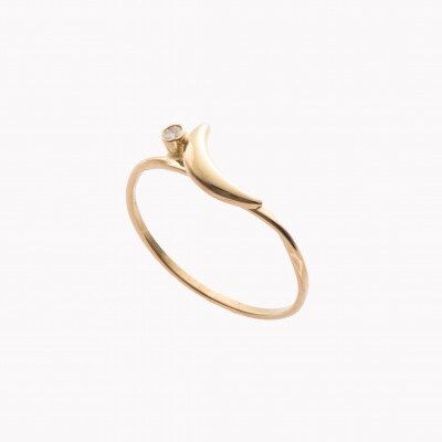 K18 ムーンリング レディース アクセサリー