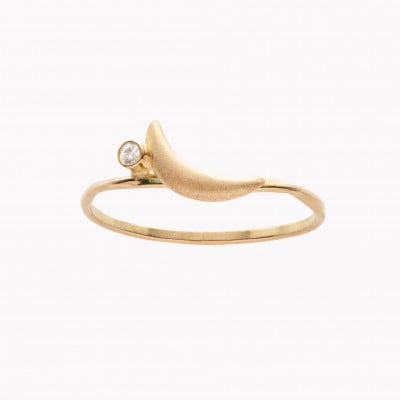 K18 ムーンリング レディース アクセサリー
