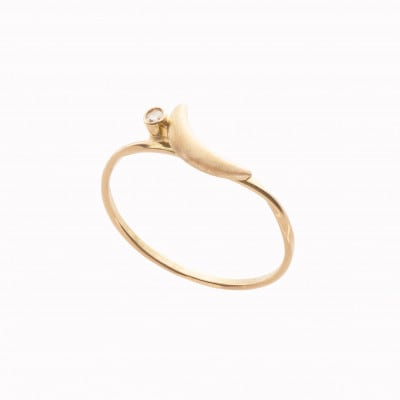 K18 ムーンリング レディース アクセサリー