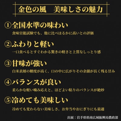 令和6年産 金色の風 5kg【白米】　