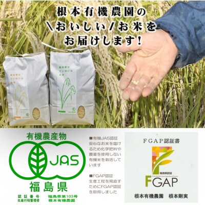 【令和6年産】JAS有機米 コシヒカリ・天のつぶ 食べ比べセット白米【3005501】