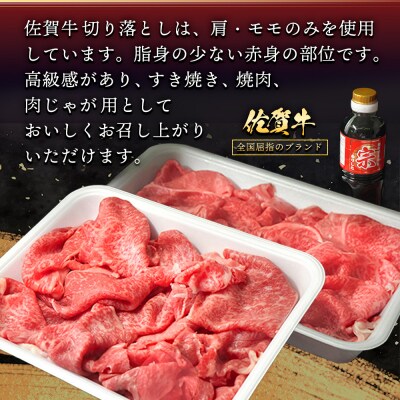 【佐賀牛】肩・もも切り落とし1kg(500g×2パック) 2カ月定期便(H065201)