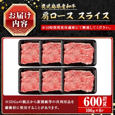鹿児島県産和牛肩ロース スライス600g