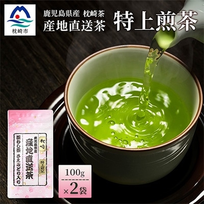 一番茶のみ使用!!【 特上煎茶 】  ( 100g×2本 )  枕崎産 大河内製茶 A3-218