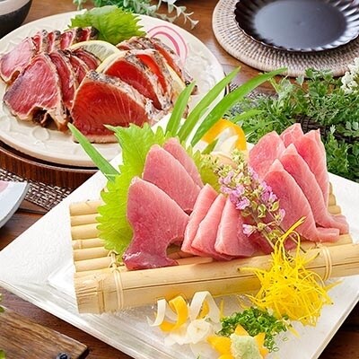 【2024年5月中旬発送】1本釣り(戻り鰹たたき・戻り鰹刺身) 1Kgタレ付 A3-116