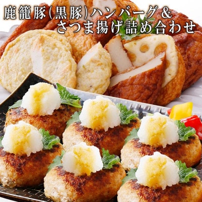 鹿籠豚(黒豚)ハンバーグ&さつま揚げ詰め合わせ A6-56