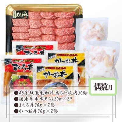 定期便2回配送　鹿児島県産黒毛和牛・黒豚・漬丼　お試し定期便セット DD-6007