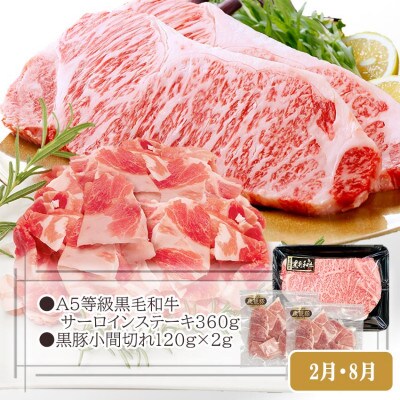 定期便3回配送　黒毛和牛・黒豚&うなぎ DD5-0001
