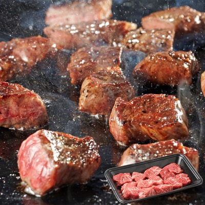 【牛と鰹】満喫セットF 枕崎牛 カルビ&サイコロステーキ・枕崎産 一本釣り かつおタタキ E7-1