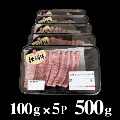 鹿児島 枕崎牛 【カルビ 500g】 焼肉 国産和牛 小分け 5P　B0-4