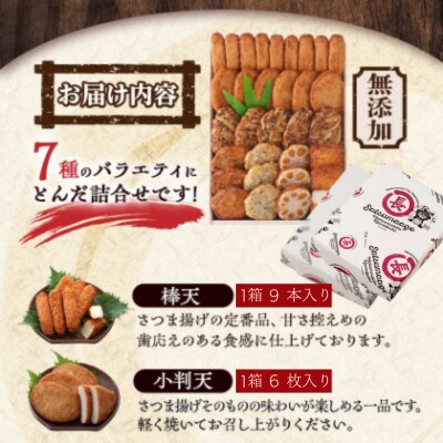 無添加 甘さ控えめ 本場薩摩のこだわりさつま揚げ詰合せ　2セット分 B3-112